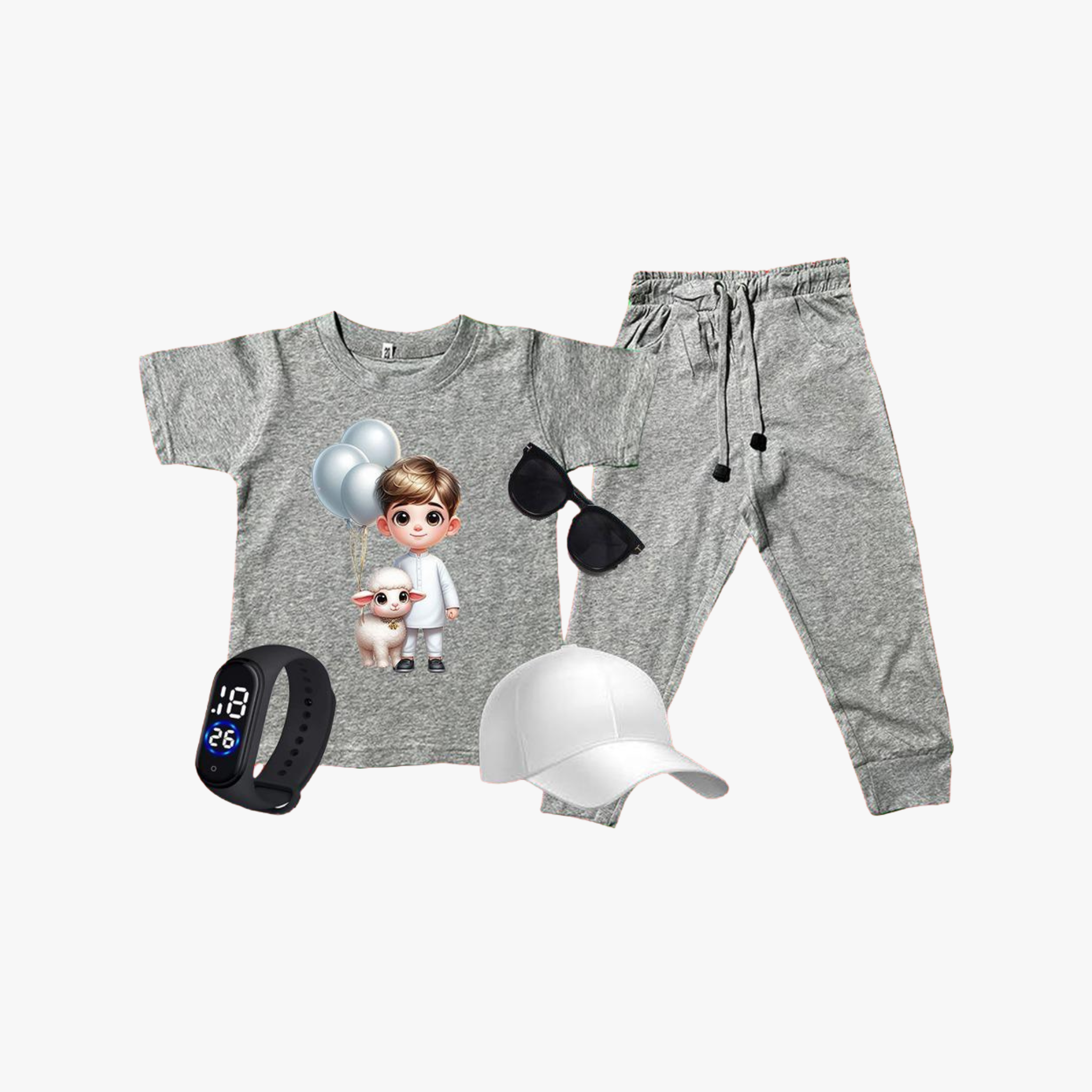 Boys Eid Printed 5-in-1 Tracksuit Set